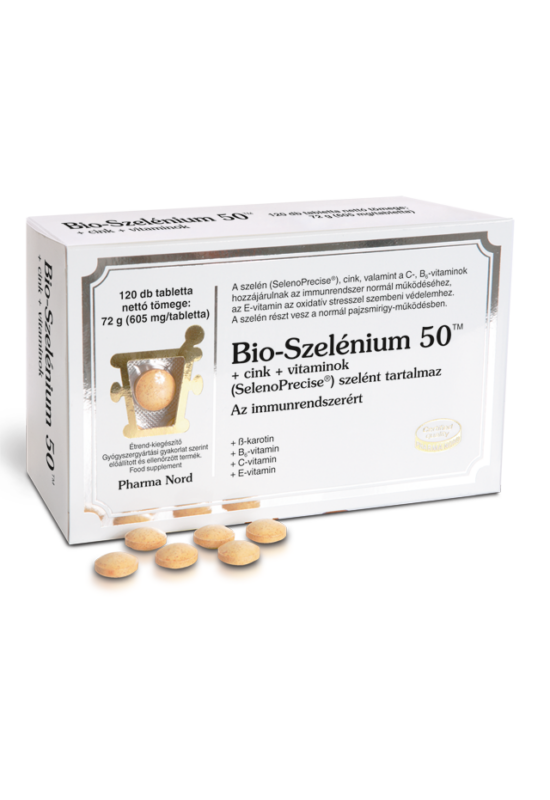 Pharma Nord Bio-Szelénium 50TM+cink+vitaminok tabletta 120X